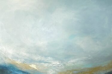 "Nebelrausch" Gemälde mit Meermotiv auf 80x100 cm Keilrahmen