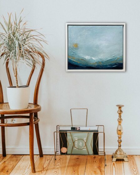 "Sonne am Meer" Malerei 40x50 cm